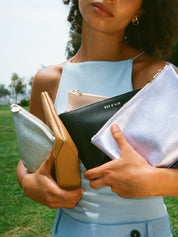 Silver Pouch Purse