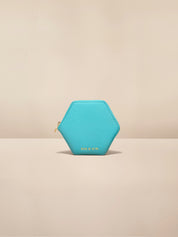 Blue Leather Coin Purse