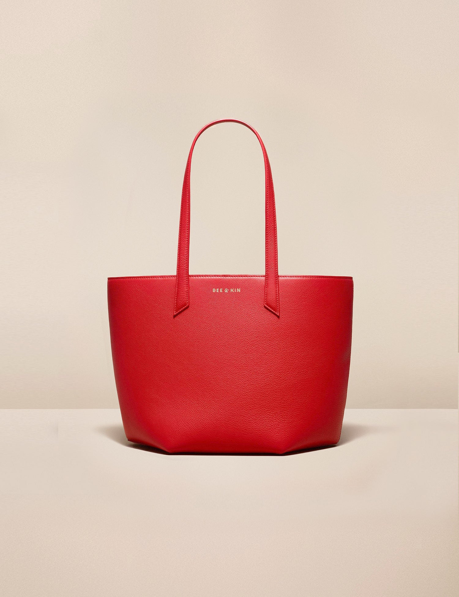 red carryall tote