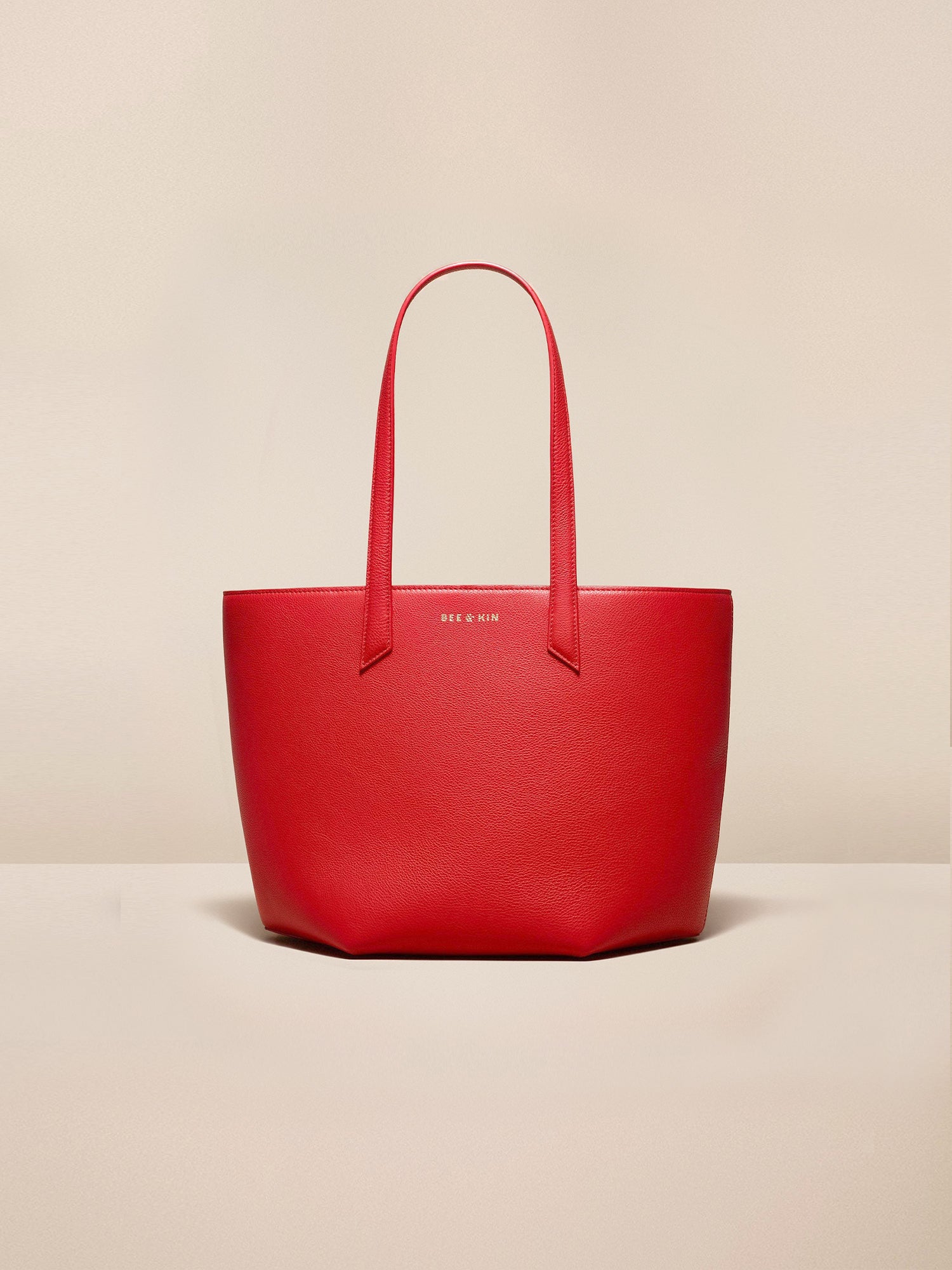 red carryall tote