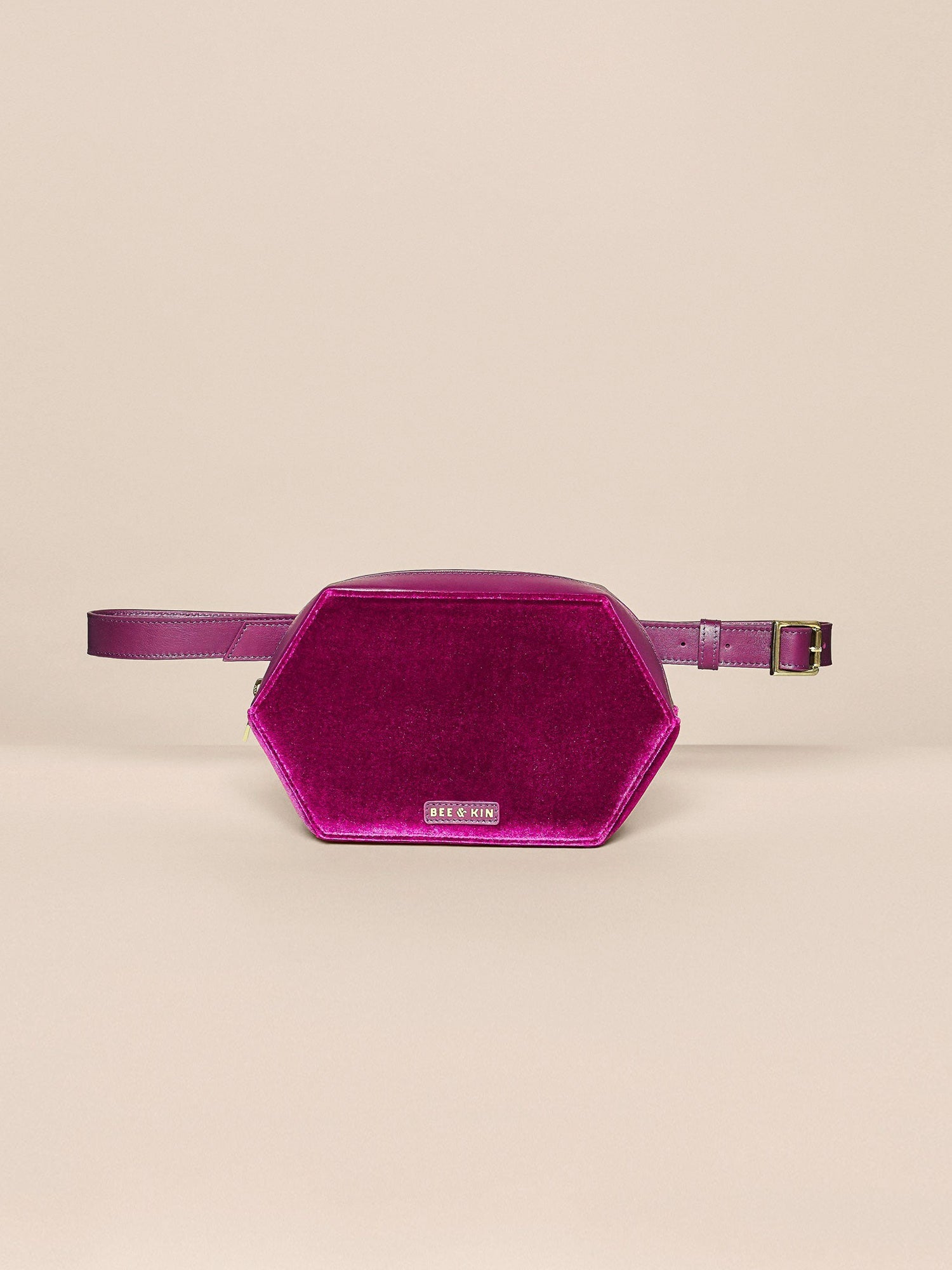 Purple Velvet Belt Bag