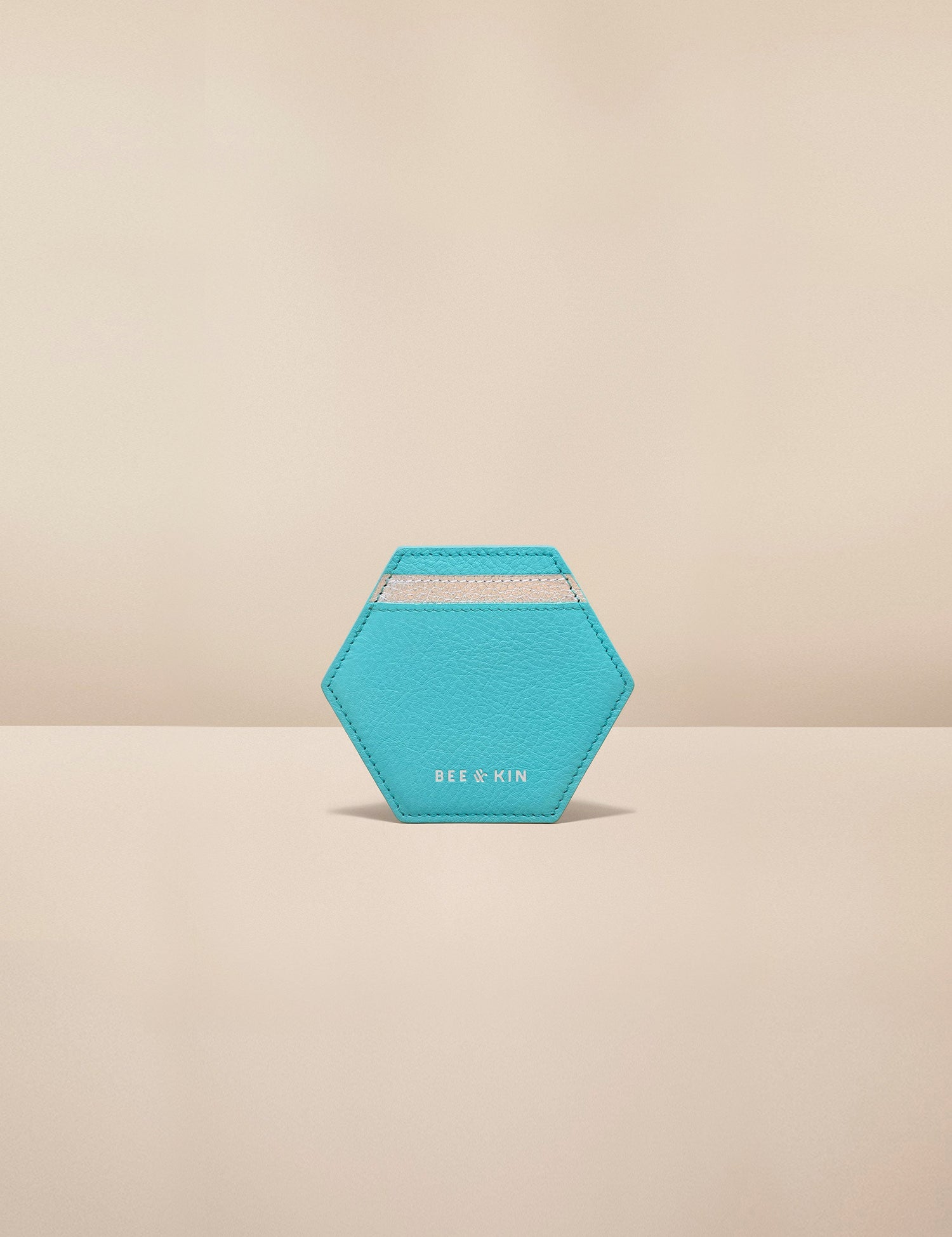 Sky Blue Leather Card Case