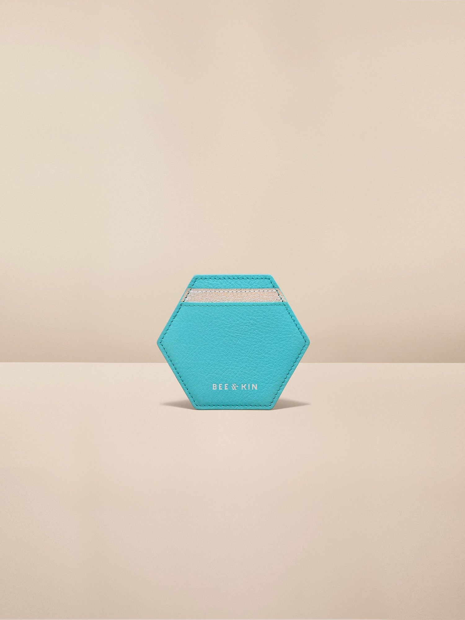 Sky Blue Leather Card Case