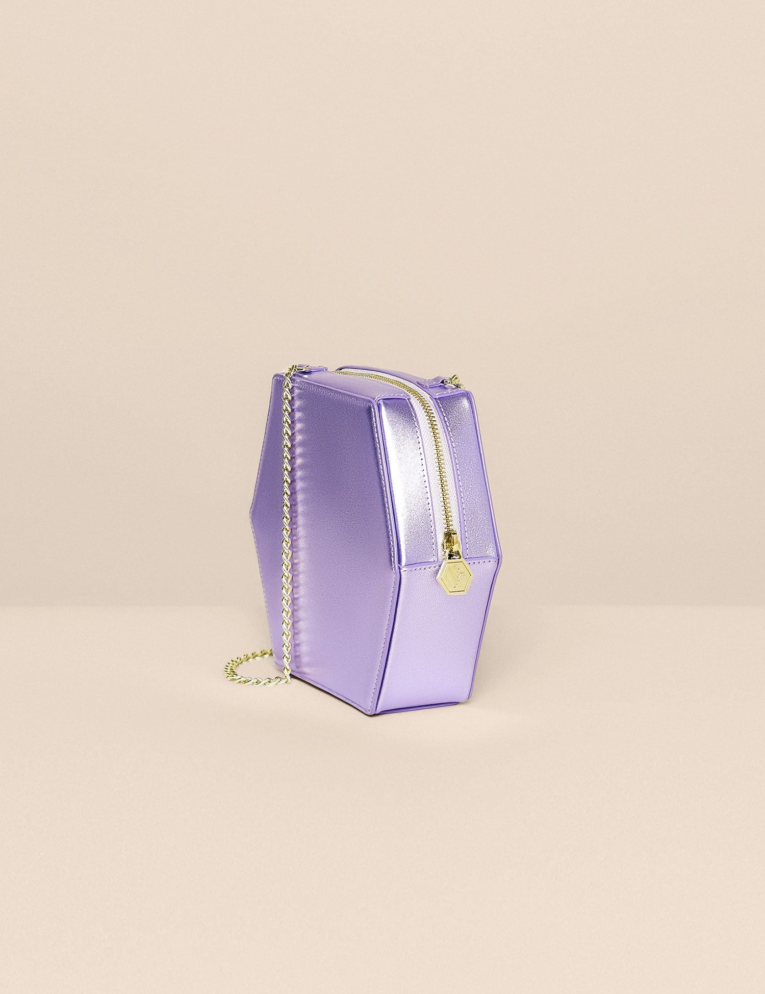 Hexagon Crossbody Bag In Lavender