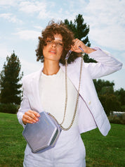 Hexagon Crossbody Bag In Lavender