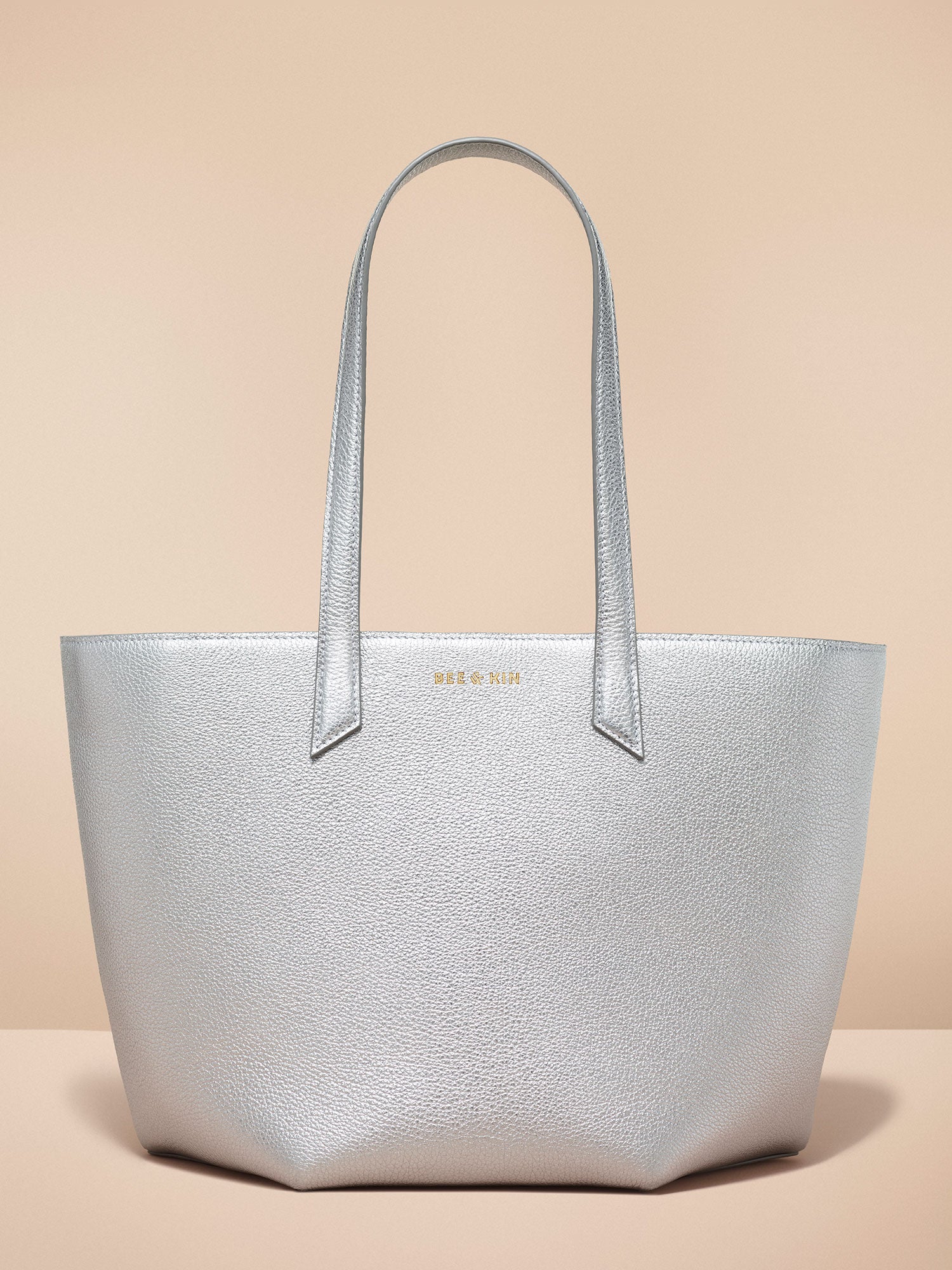 silver carryall tote bag