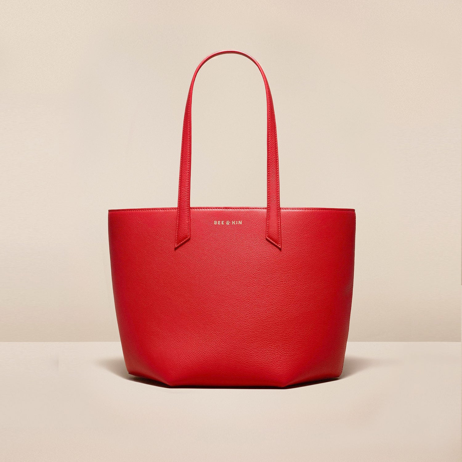 red carryall tote