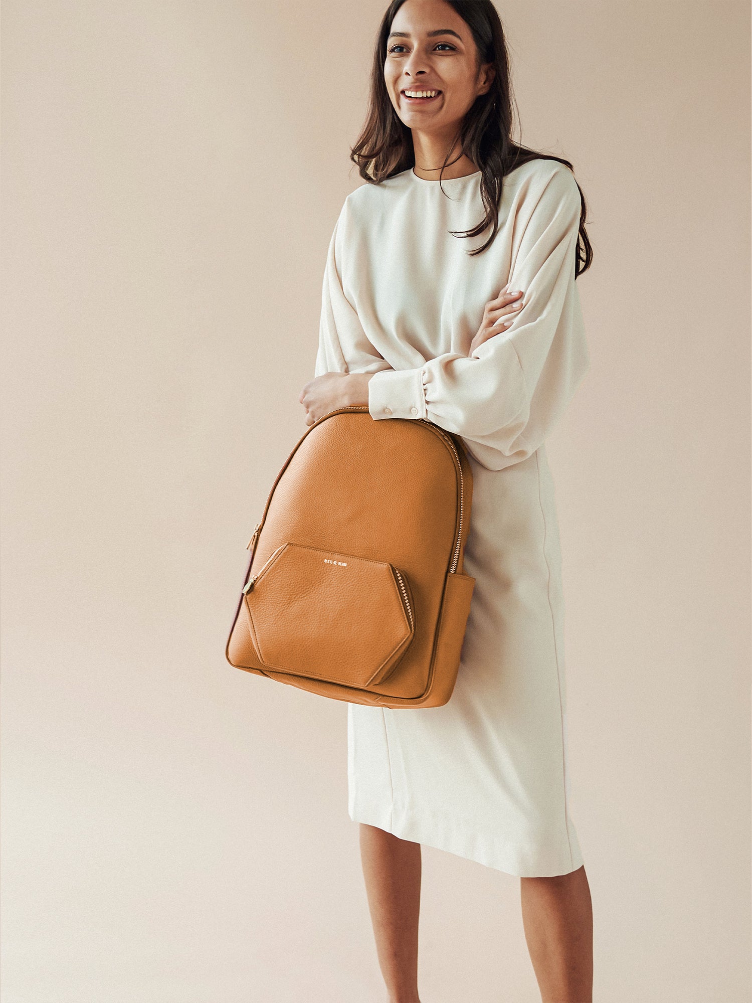 Nomad Backpack In Honey | Luxury Leather Backpack