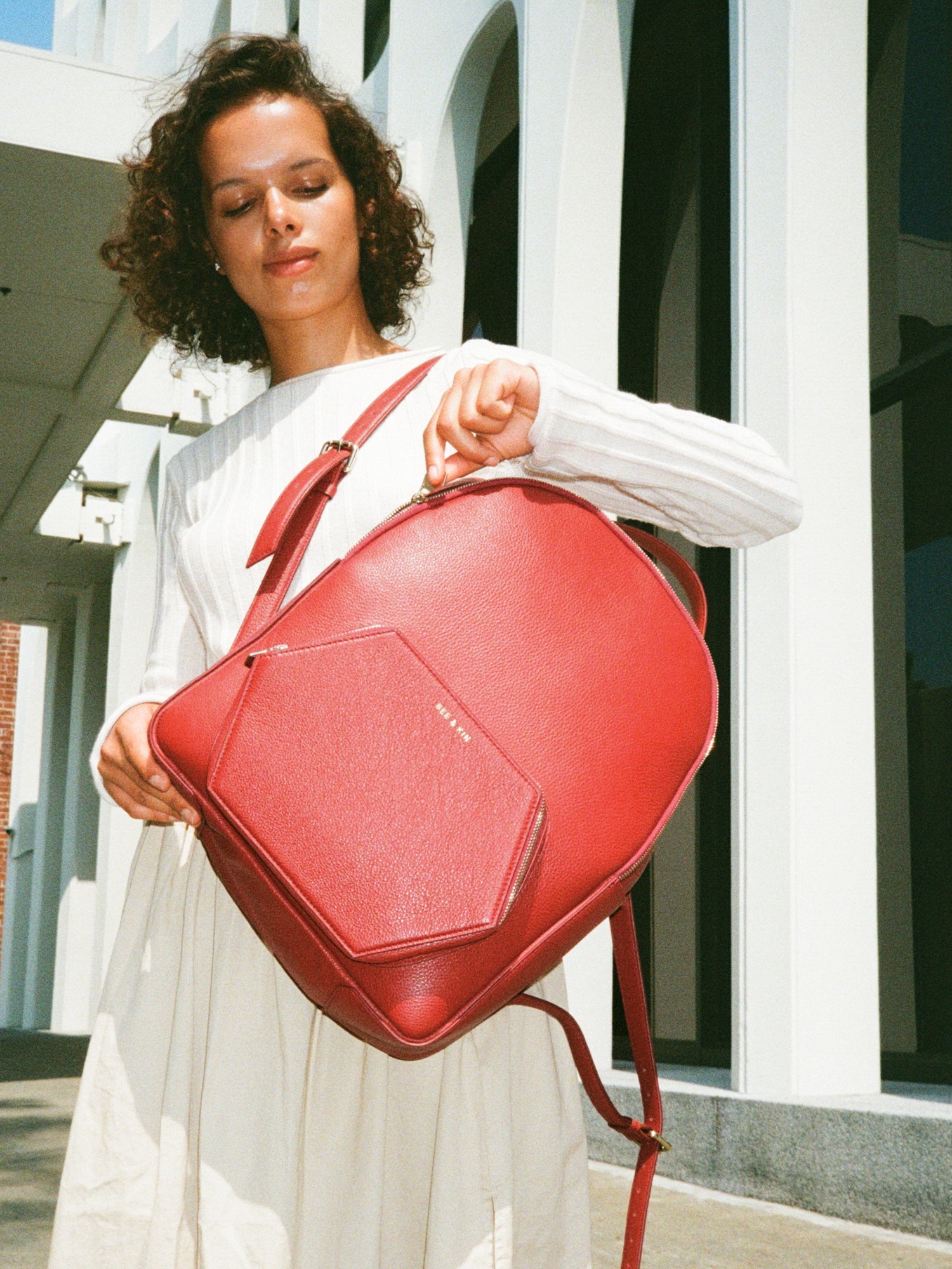 The Nomad Backpack In Sangria | Luxury Leather Backpack – BEE AND KIN