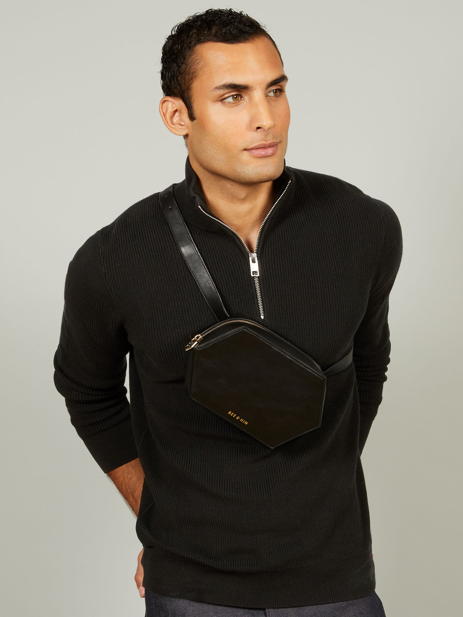 The Friend Belt Bag in Vegan Leather / Black